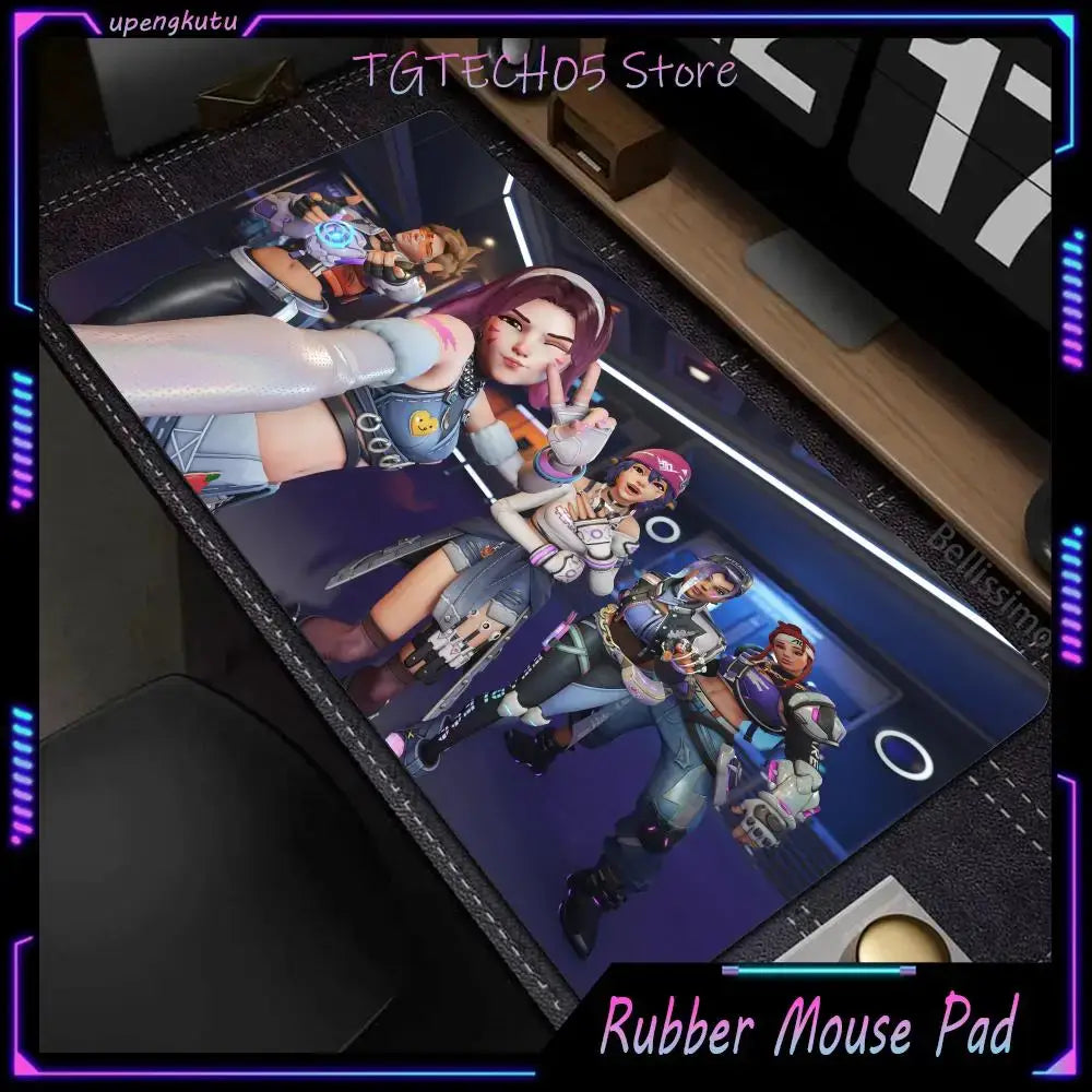 Large Overwatch PC Gamer Cabinet Mouse Pad Cute Pink Keyboard expansion pad Laptop Gaming Accessories Desk Mat Kawaii HD Carpet
