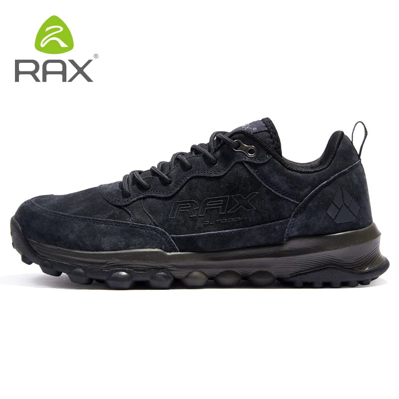 Rax Cowhide Hiking Shoes Men Outdoor Mountain Antiskid Climbing Sneakers Warm Lightweight Trekking Boots Sports Casual Shoes