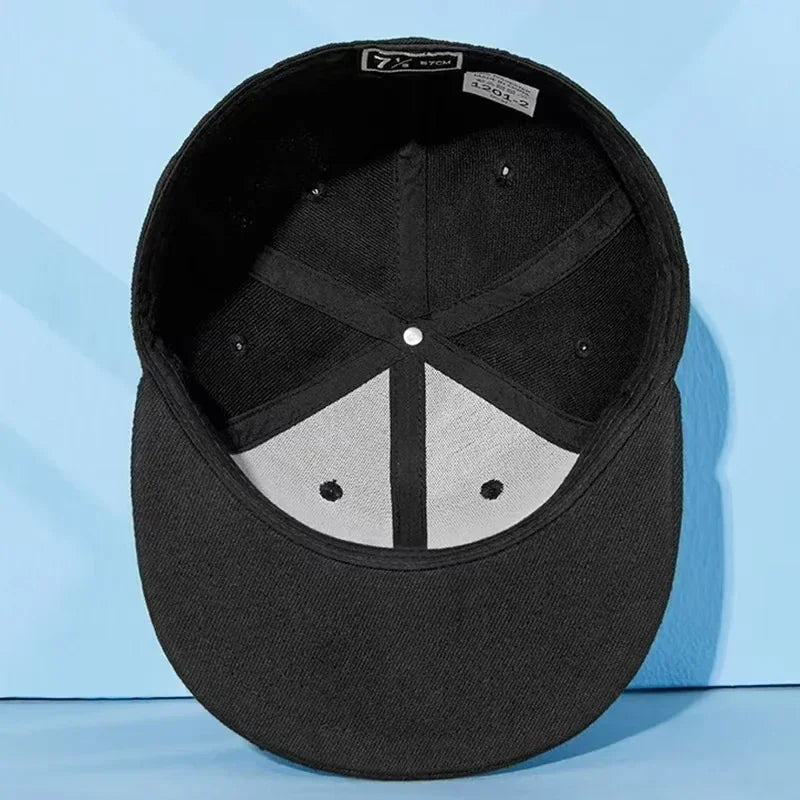 Big Bone Man Plus Size Baseball Caps Adult Flat Peak Hip Hop Fitted Hat Men Women Large hats Snapback Cap size 6 3/4 to 8