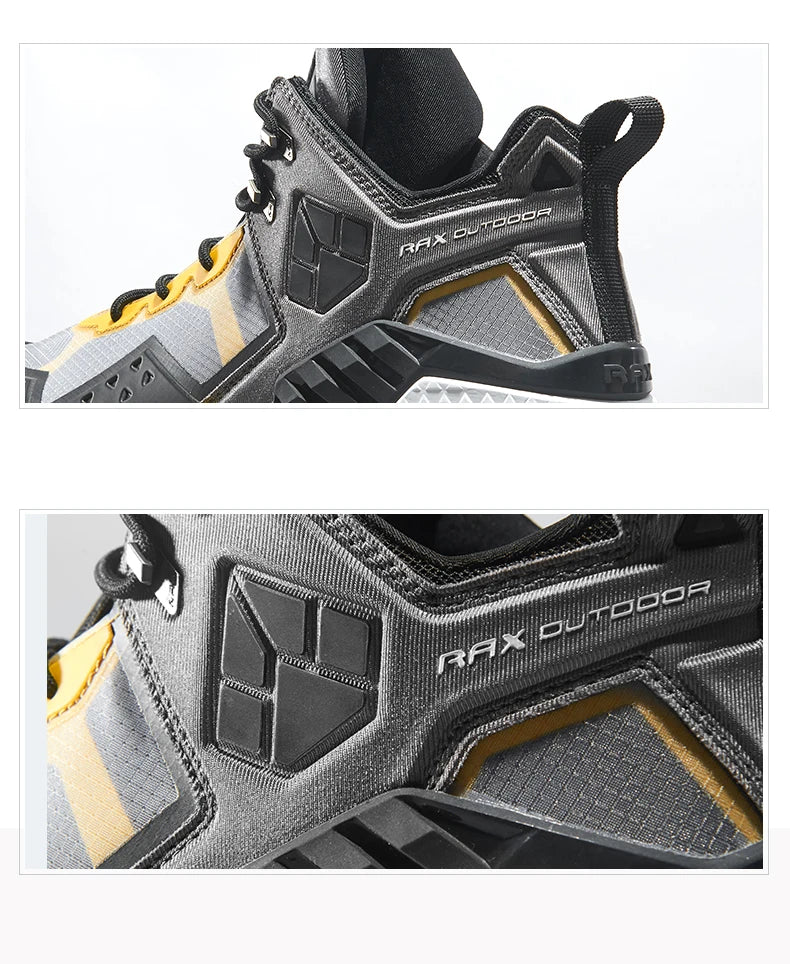 Rax Men's Waterproof Hiking Shoes Breathable Hiking Boots Outdoor Trekking Boots Sports Sneakers Tactical Shoes