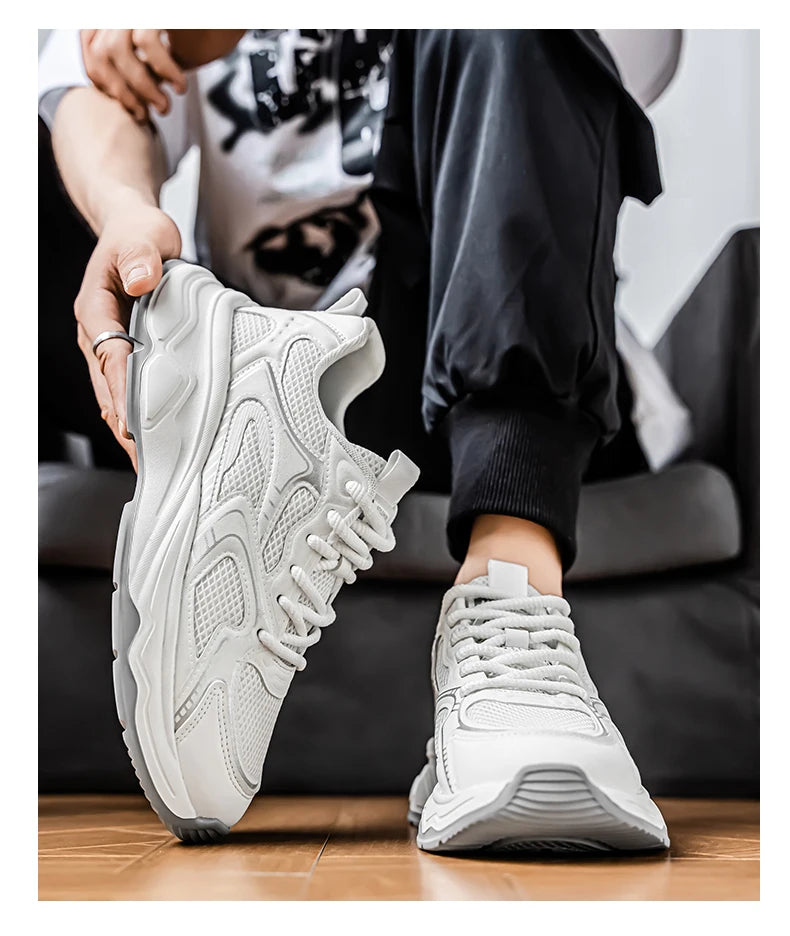 Herren-Speed-Freizeitsneaker für Frühling und Sommer, mit weicher Sohle, rutschfest, atmungsaktiv, Outdoor-Laufschuhe, modische Youth Joker Sportschuhe