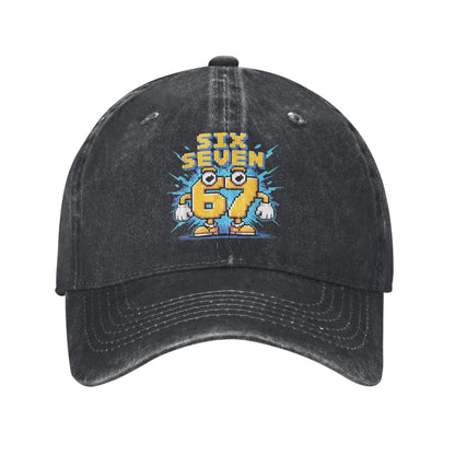 67 Meme Brainrot Six Seven Kids Gaming Gen Alpha Sun Baseball Cap Casual Men Trucker Hat Wholesale Design Outdoor Snapback Cap
