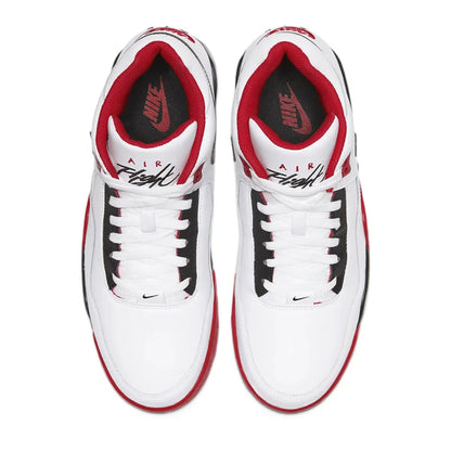 Nike Flight Legacy Classic Style Mid-Top Retro -koripallokengät, unisex, punainen/valkoinen, BQ4212-100