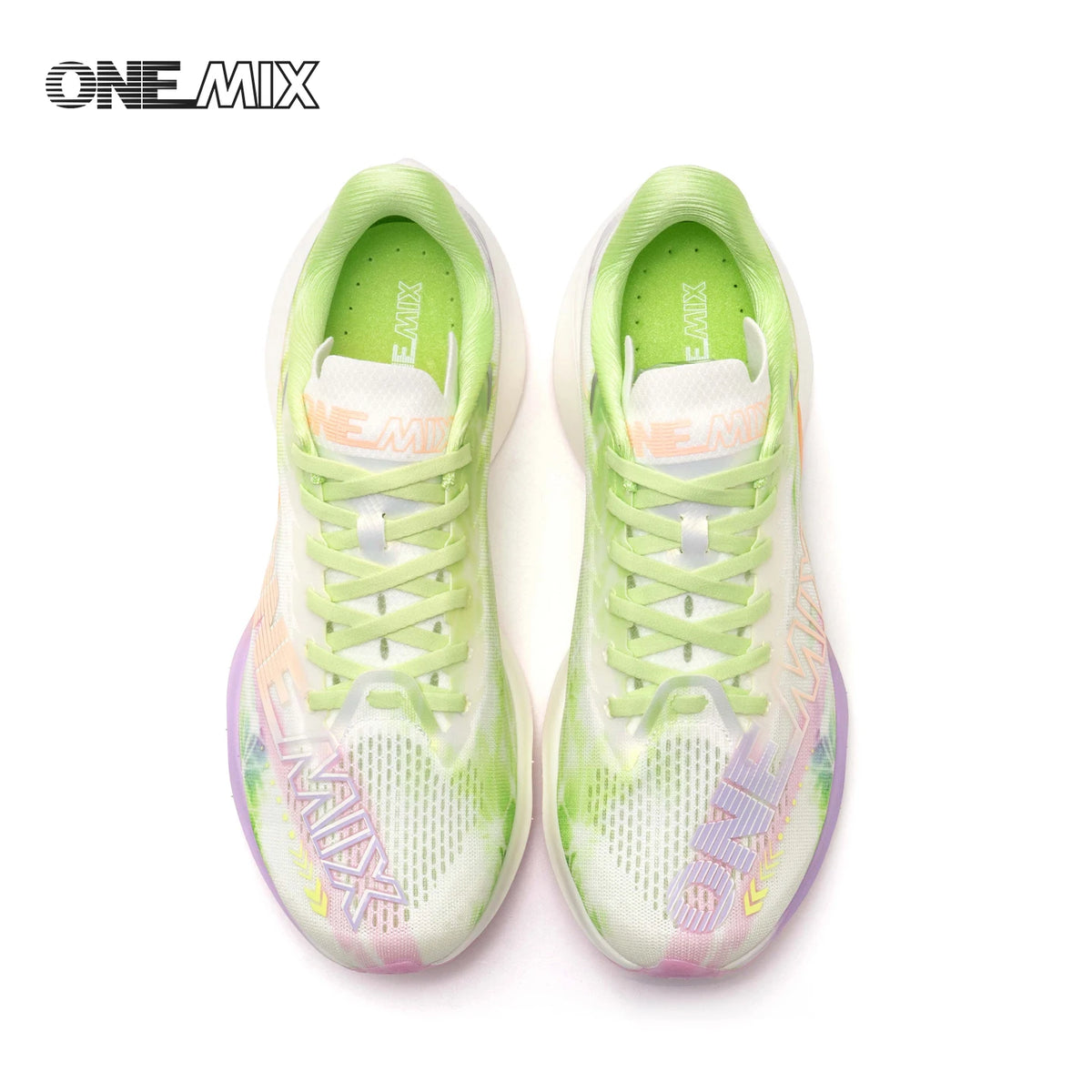ONEMIX Nové nylonové běžecké boty s karbonovou deskou pro maraton a závody – tlumící nárazy, profesionální stabilní opora, ultralehké tenisky s odrazem