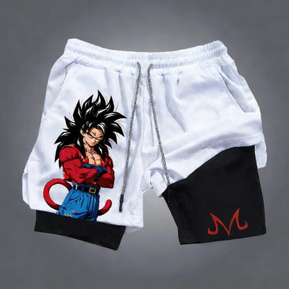 Pantalones cortos unisex de verano con estampado de anime de Dragon Ball Goku, estilo Harajuku, nuevos, holgados, deportivos, transpirables, de secado rápido y de doble capa