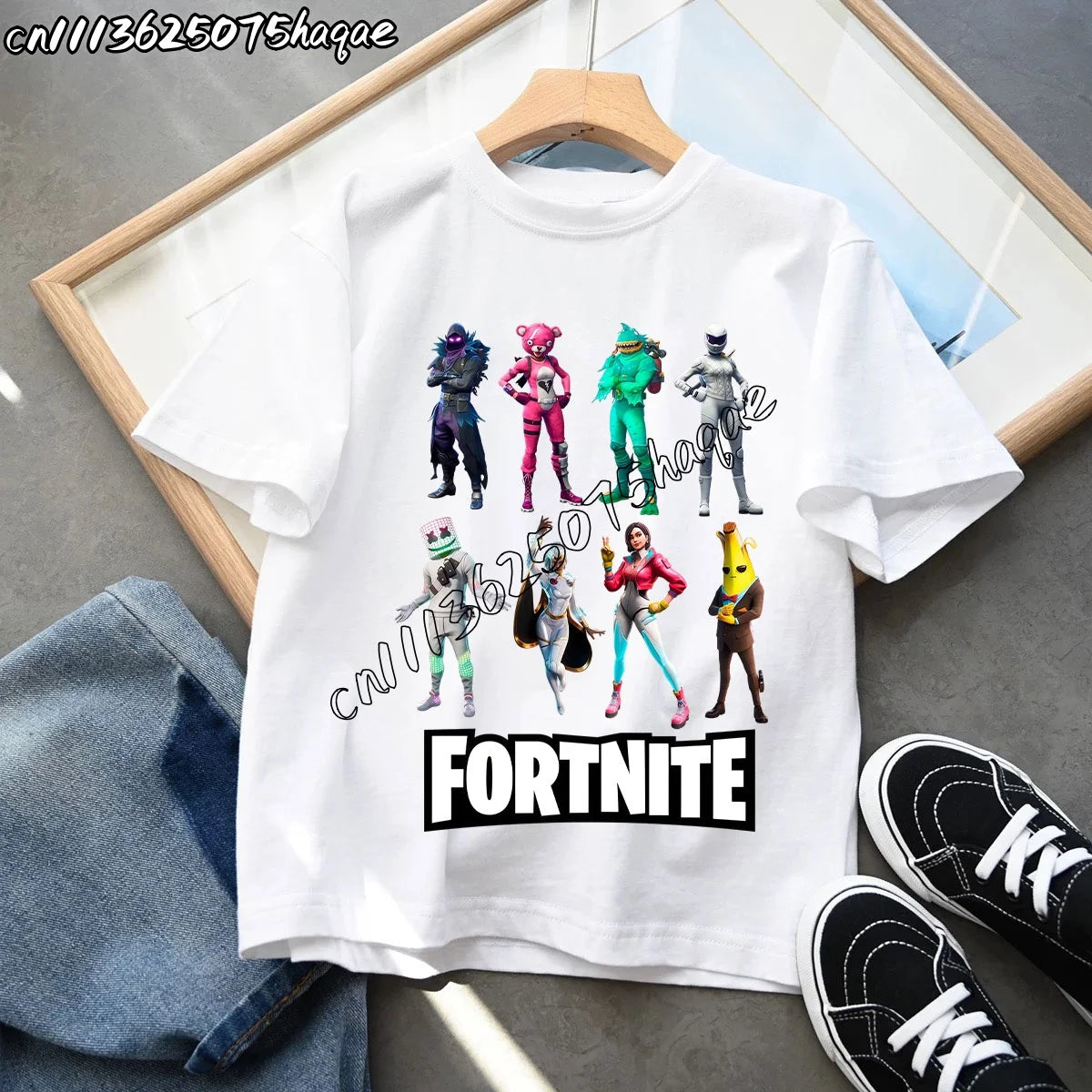 Summer New Fortnite Children T-shirts Cartoon Character Graphic T-shirt Casual Sports Short Sleeves Sports Tops Kids Boys Clothing