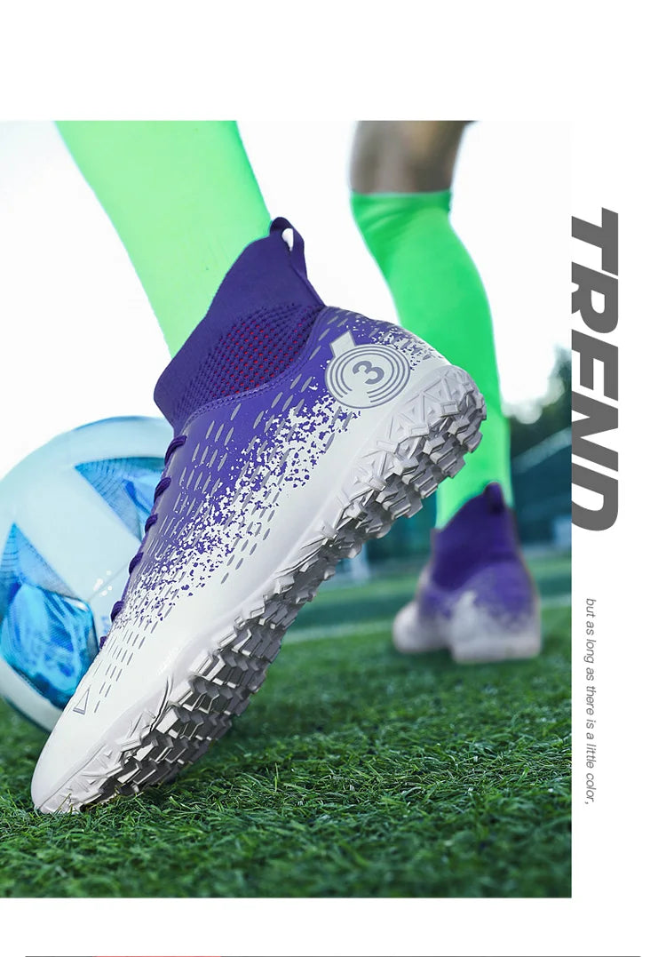Teenage Adult Football Shoes New Fashion Large Size Sneakers Outdoor Professional Competition Training Football Footwear 31-48