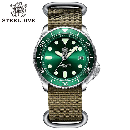 STEELDIVE SD1973 Men's Dive Watch NH35 Automatic Mechanical Men's Watch Luminous Ceramic Bezel Diver Watch Men Watches Sapphire