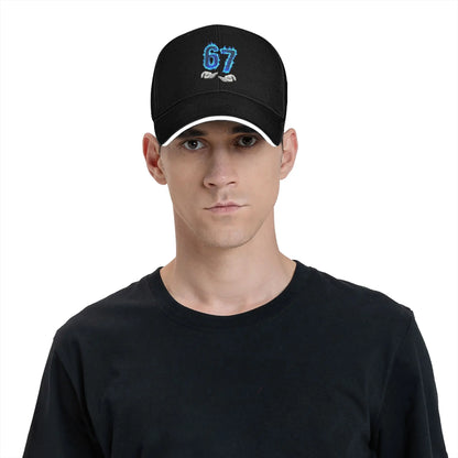6 7 Meme Six Seven 67 Hands Meme Sun Baseball Cap Summer Unisex Men Logo Trucker Hat Sunscreen Stylish Tennis Skate Snapback Cap