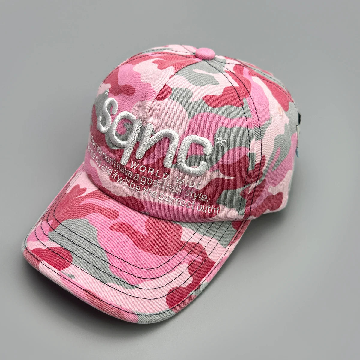 American Style CAMO Letter Embroidery Baseball Hats New Unisex Breathable Hip Hop Sunshade Versatile Niche Fashion Peaked Caps