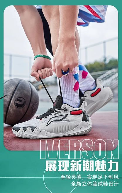 Men's Basketball Shoes Breathable Cushioning Non-Slip Wearable Running Shoes Gym Training Athletic Basketball Sneakers for Men