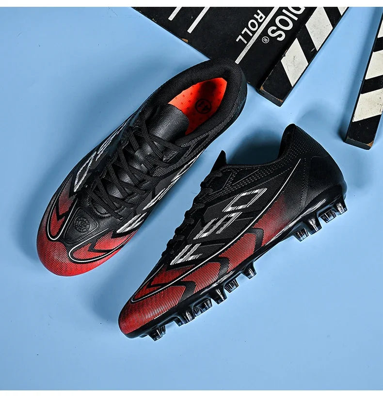 Nouvelles chaussures de football pour hommes, chaussures de sport respirantes, antidérapantes, de haute qualité, pour matchs en plein air, chaussures de football de salle, haute tige, ultralégères