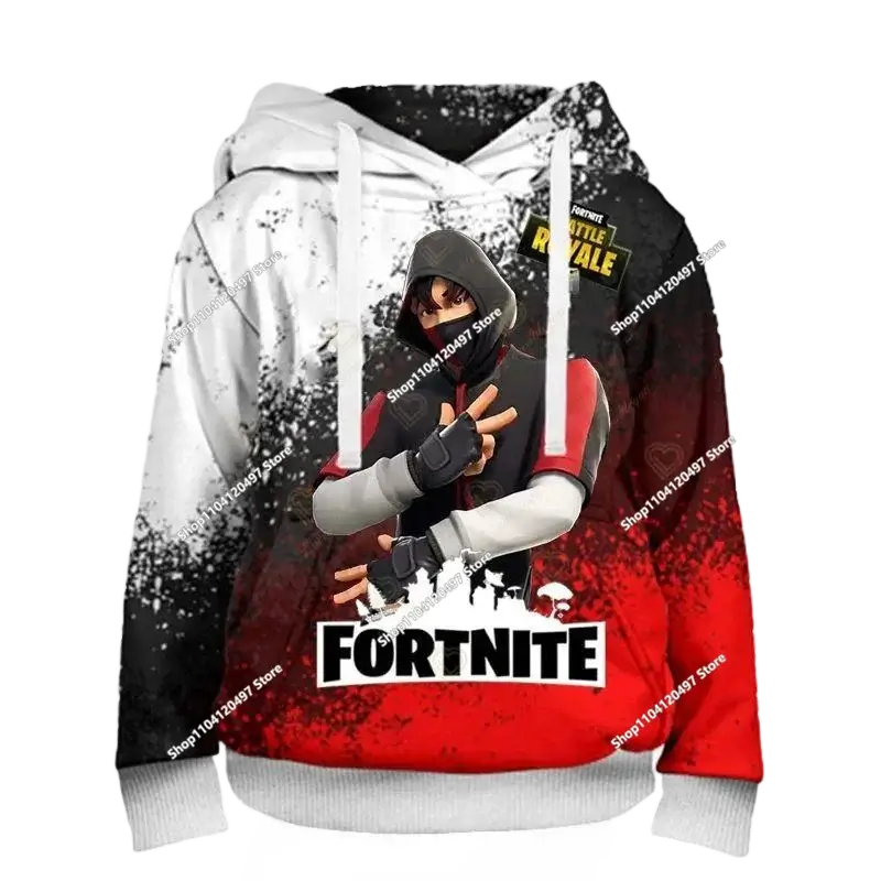 Autumn New Sweatshirt T-shirt  Fortnite 3D Digital Printing Loose Comfortable Hooded Pullover