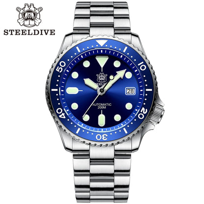 STEELDIVE SD1973 Men's Dive Watch NH35 Automatic Mechanical Men's Watch Luminous Ceramic Bezel Diver Watch Men Watches Sapphire