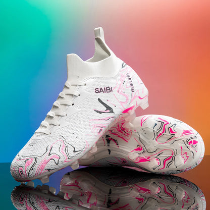 Nouvelles chaussures de football professionnelles unisexes, antidérapantes, pour l'extérieur, livraison directe, pour le futsal, l'entraînement et le sport.