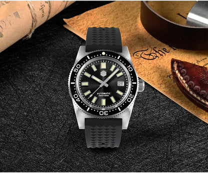 San Martin New 62mas 37mm Diver Men's Watch Classic Luxury Sapphire PT5000 SW200 Automatic Mechanical Watches Date 20Bar Luminous