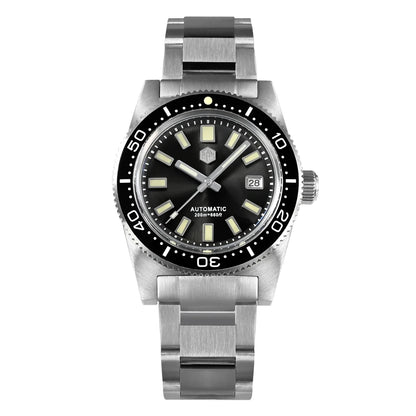 San Martin New 62mas 37mm Diver Men's Watch Classic Luxury Sapphire PT5000 SW200 Automatic Mechanical Watches Date 20Bar Luminous