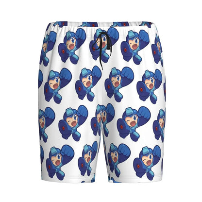 Pantalones cortos de pijama personalizados de Mega Man, para hombre, ropa de dormir, pantalones cortos de estar por casa, pantalones para dormir