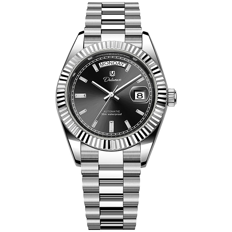 Top Brand Business Men's Watches Luxury Calendar Week Automatic Mechanical Watch for Man Waterproof Gold Stainless Steel