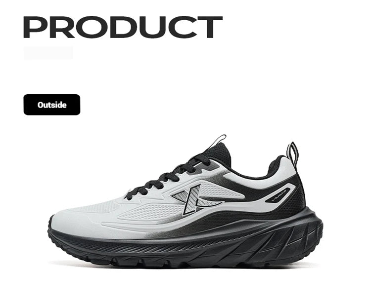 Xtep Male's Running Shoes Lightweight Breathable Shock Absorption Wear-Resistant Durability Cushioning Sneakers 875419110002