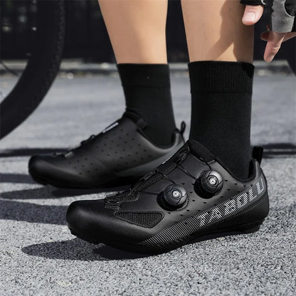 Road Cycling Shoes Flats Cleats Shoes Speed Cycling Sneakers Men’s Bike Shoes Women’s Self-Locking Non-slip Mountain Bicycle SPD Shoes