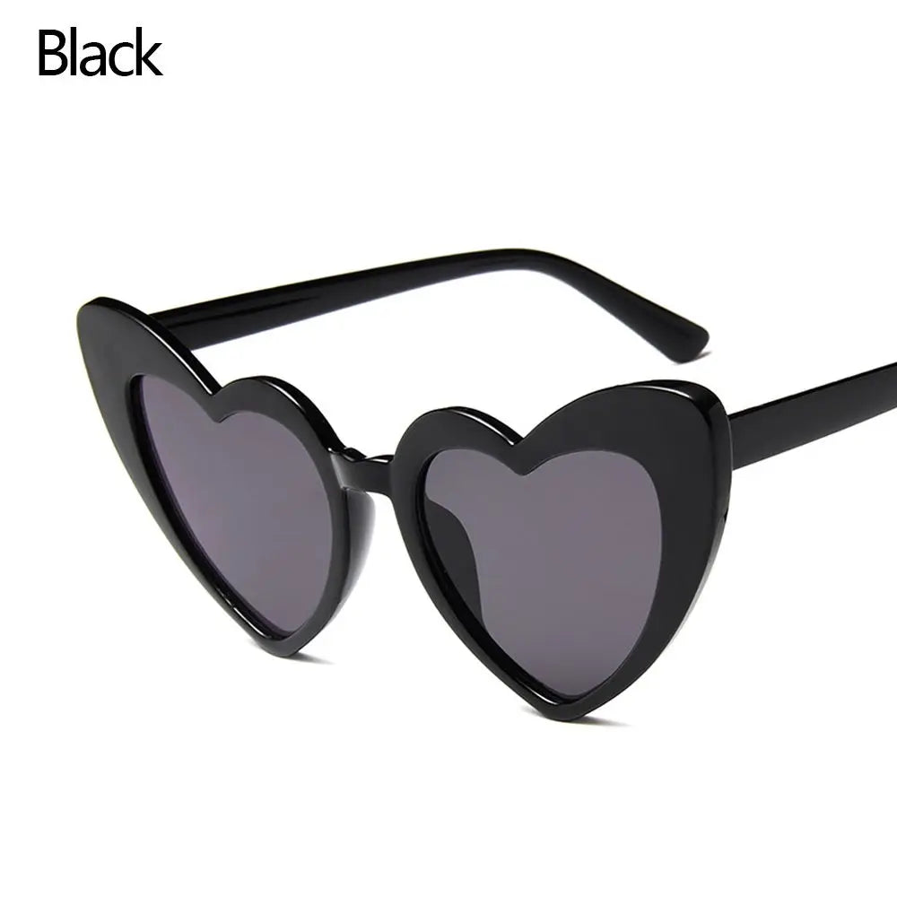 Ochelari de soare în formă de inimă, cu ramă metalică fără ramă, lentile degradate, ochelari de soare „Love Heart” pentru femei, protecție UV400