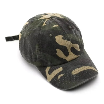 1 PC Unisex Hiking Camouflage Tactics Baseball Cap Leaves Jungle Hat Unstructured Cotton 6 Panel Baseball Cap