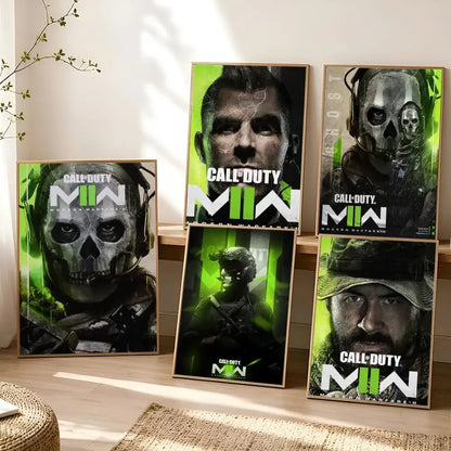 Call of D-DUTY Game Poster Stickers Painting Self-Adhesive Mural HD Wall Decals for Bedroom Living Room Home Decor Gift