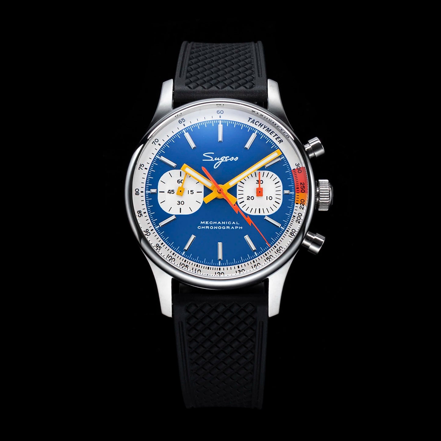 Sugess Pilot Watch ST19 Origin Movement Swanneck Wristwatch Mechanical Chronograph Sapphire Crystal Military Limited Racing 1963