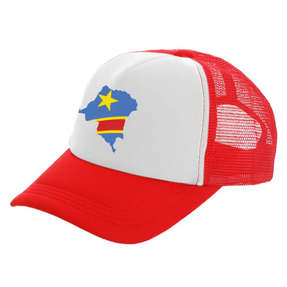 Casquette de camionneur pour homme « Congo démocratique » Casquette de la République démocratique du Congo Casquette de baseball Casquettes unisexes en maille aérée pour l'été
