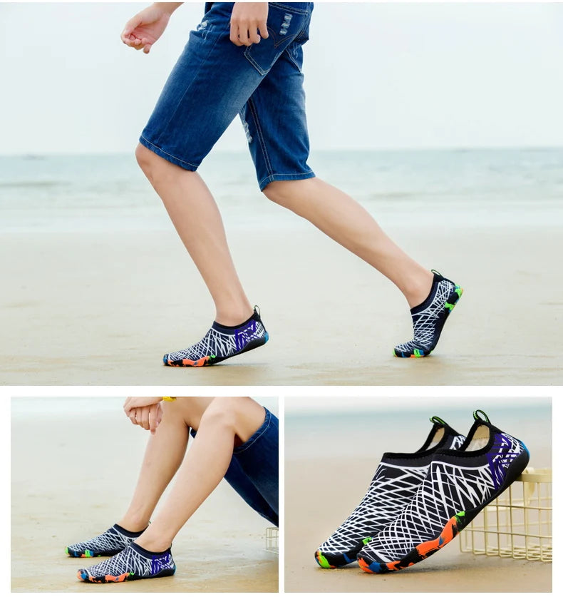 2023Yoga Sports Water Sneakers Unisex Swimming Aqua Seaside Barefoot Slippers Surf Upstream Light Quick-Drying Beach Water Shoes