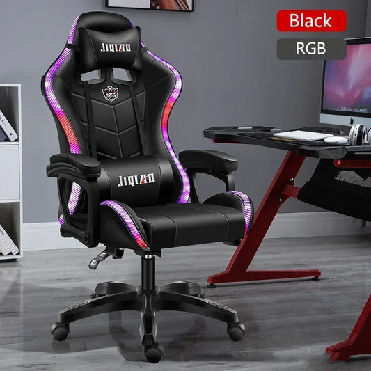 Ergonomic swivel chair Massage Recliner gamer chairs High quality gaming chair RGB light office chair gamer computer