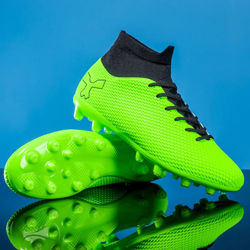 New Unisex Long Spike Football Boots Men Broken Nail Soccer Shoes AG/TF Training Soccer Cleats Sneakers Non-Slip Ankle Shoes