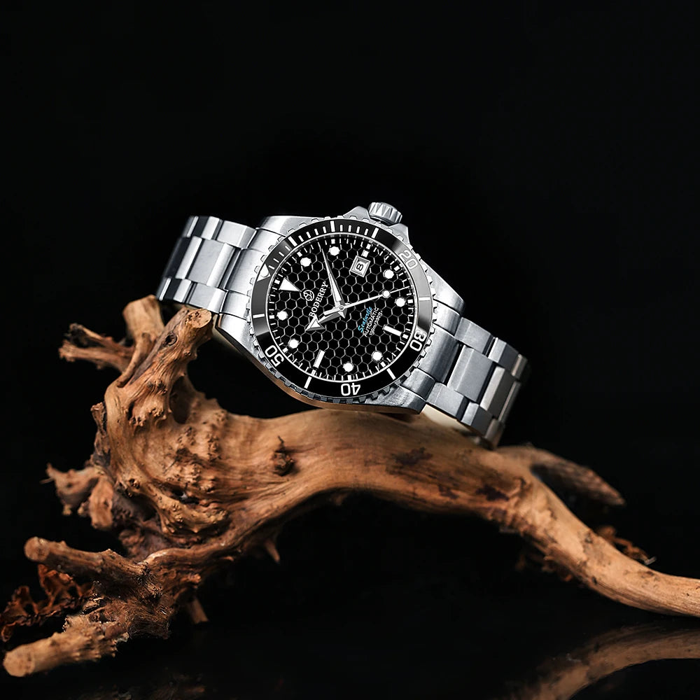 Boderry Seaturtle Titanium Diver Watch Men Luxury Bronze Watches Automatic Mechanical Wristwatch Sport 200M Waterproof Luminous