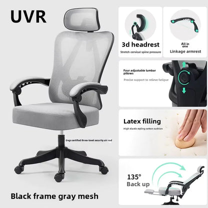 UVR Gaming Computer Chair Home Lift Swivel Backrest Chair Ergonomic Design Armchair Sitting Comfort Office Chair Furniture