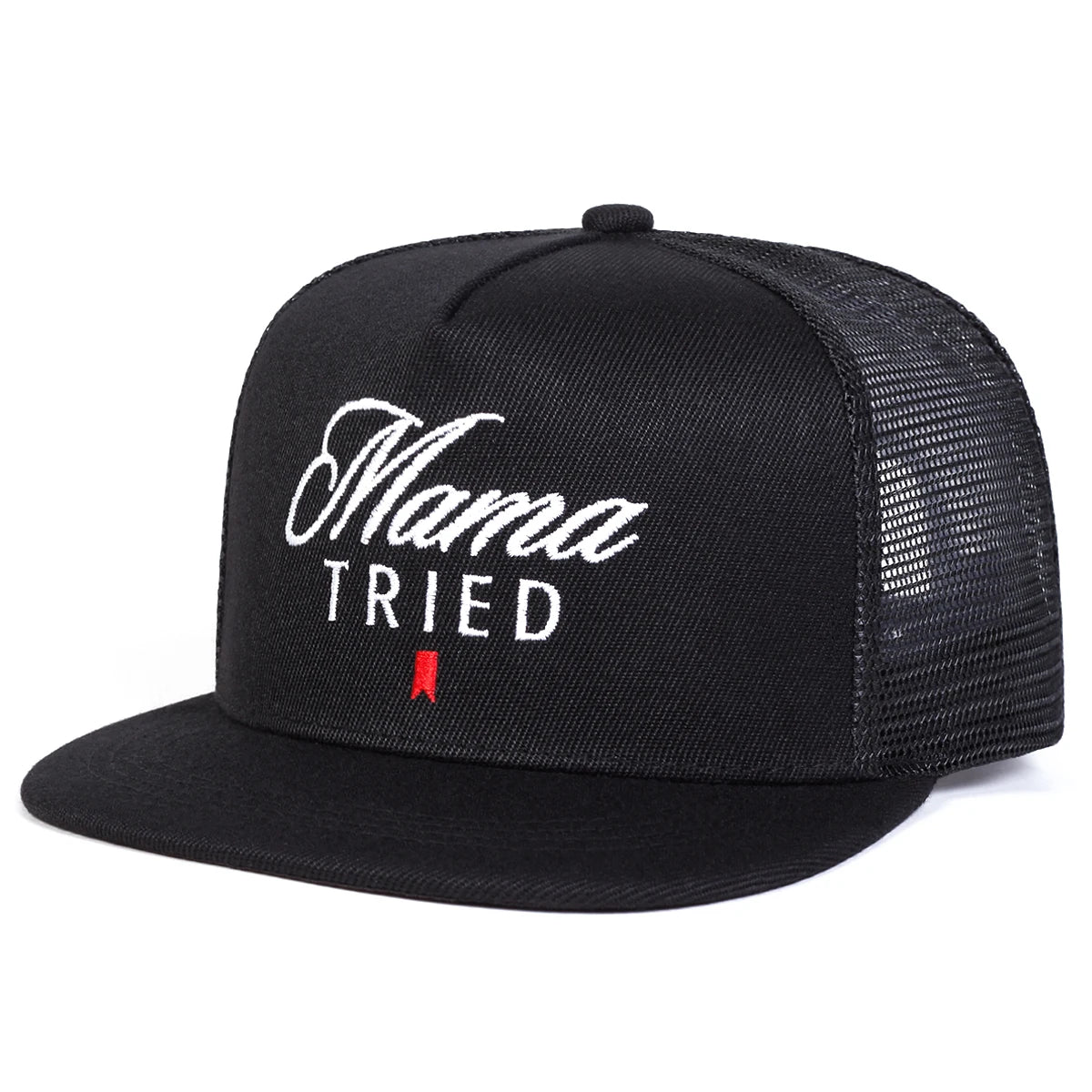 2PCSSET Unisex Mama TRIED Embroidery Hip-hop Net Hats Spring Summer Outdoor Adjustable Sports Casual Baseball Caps Sunscreen Hat