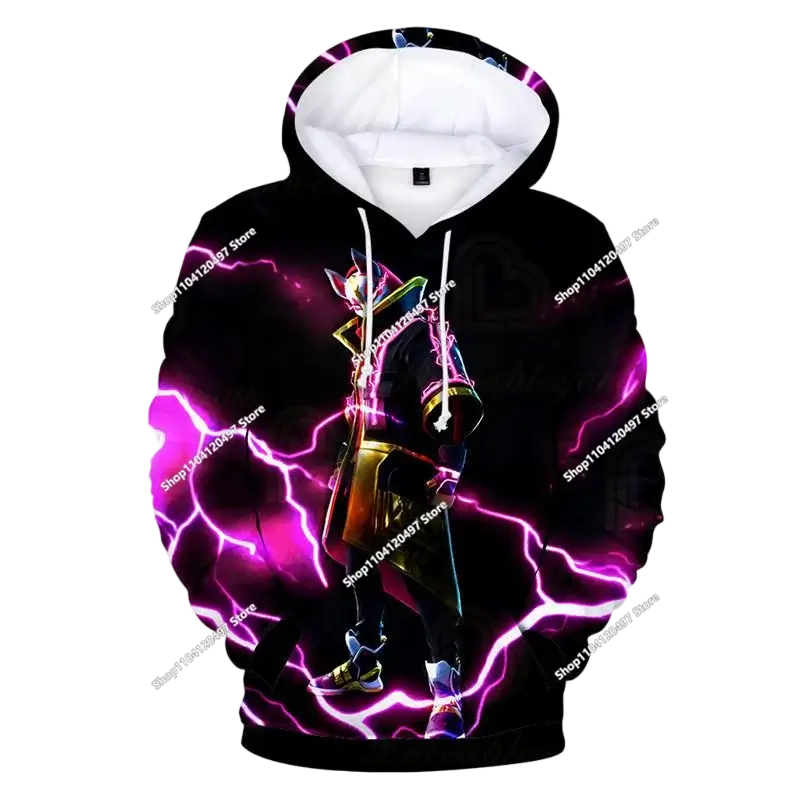 Autumn New Sweatshirt T-shirt  Fortnite 3D Digital Printing Loose Comfortable Hooded Pullover