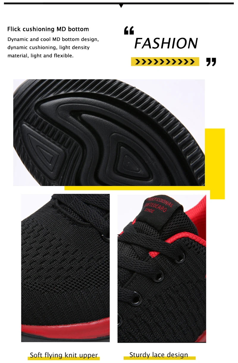 Sneakers da uomo e da donna in maglia, traspiranti, sportive, da corsa, da passeggio e da palestra
