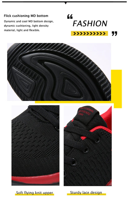 Sneakers da uomo e da donna in maglia, traspiranti, sportive, da corsa, da passeggio e da palestra