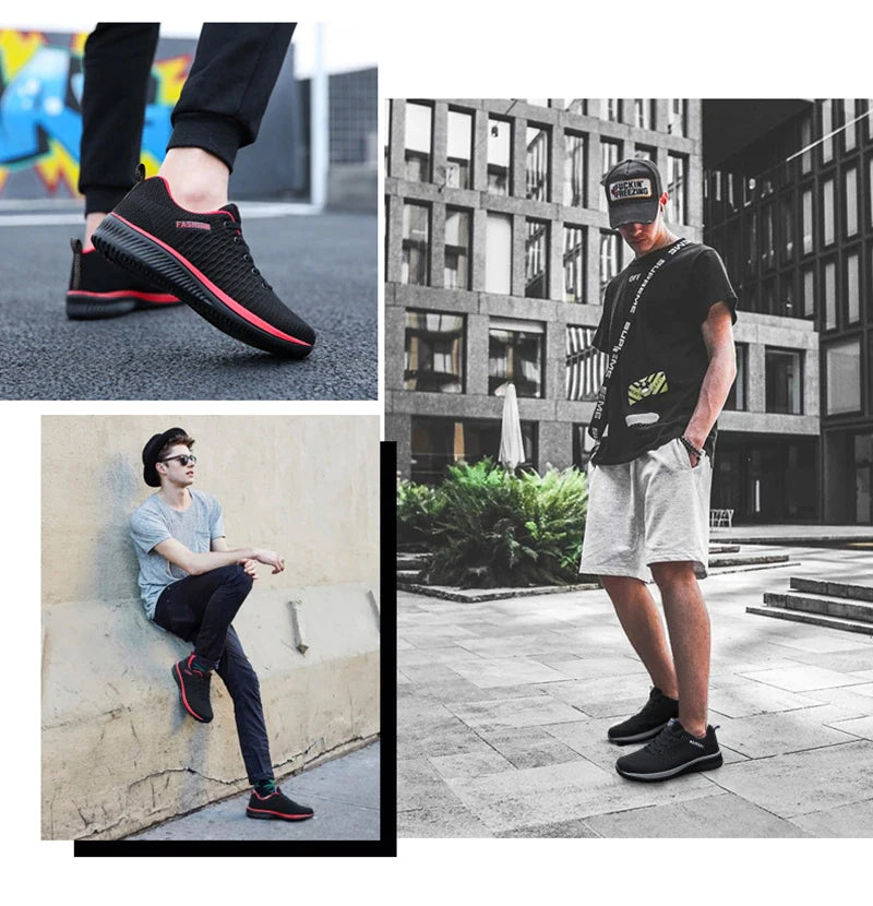 Sneakers da uomo e da donna in maglia, traspiranti, sportive, da corsa, da passeggio e da palestra