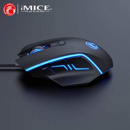 USB Wired Gaming Mouse, RGB Backlit Computer Mice, 8 Keys 7200 DPI High Precision Optical Mouse For Office Laptop Home Computer