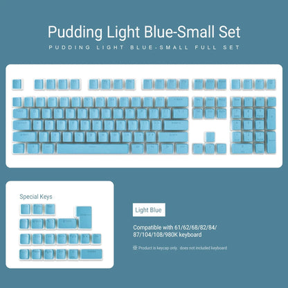 129 Keys PBT Double Shot ISO Layout Keycap Pudding Keycaps For Mx Switch Mechanical Keyboard OEM Profile RGB backlit Key Caps