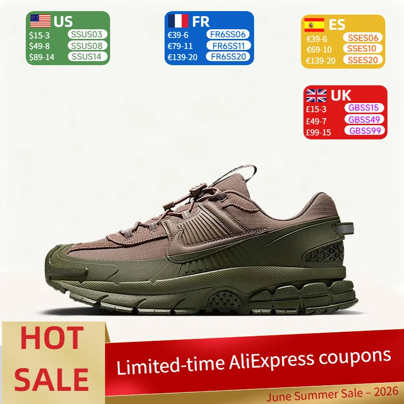 Nike ZOOM VOMERO ROAM Retro módní ležérní běžecké boty pro každodenní nošení a dojíždění, prodyšné, měkké, nízké, pro muže, hnědé FV2295-201