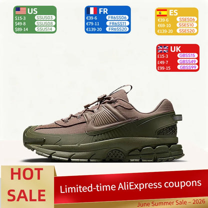 Nike ZOOM VOMERO ROAM Retro módní ležérní běžecké boty pro každodenní nošení a dojíždění, prodyšné, měkké, nízké, pro muže, hnědé FV2295-201