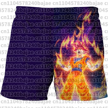 Pantalones cortos infantiles con estampado de Dragon Ball. Pantalones cortos para niños de 3 a 14 años. Pantalones cortos de playa para niños. Bañadores de verano de secado rápido con motivos de dibujos animados.