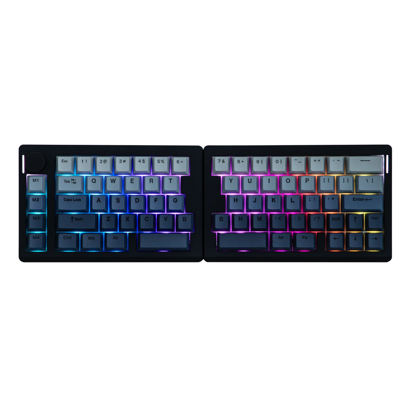 EPOMAKER Split70 QMK/VIA 70% Split Layout Hot-Swap Wired/BT/2.4Ghz Wireless Mechanical Gaming Keyboard with Programmable Knob