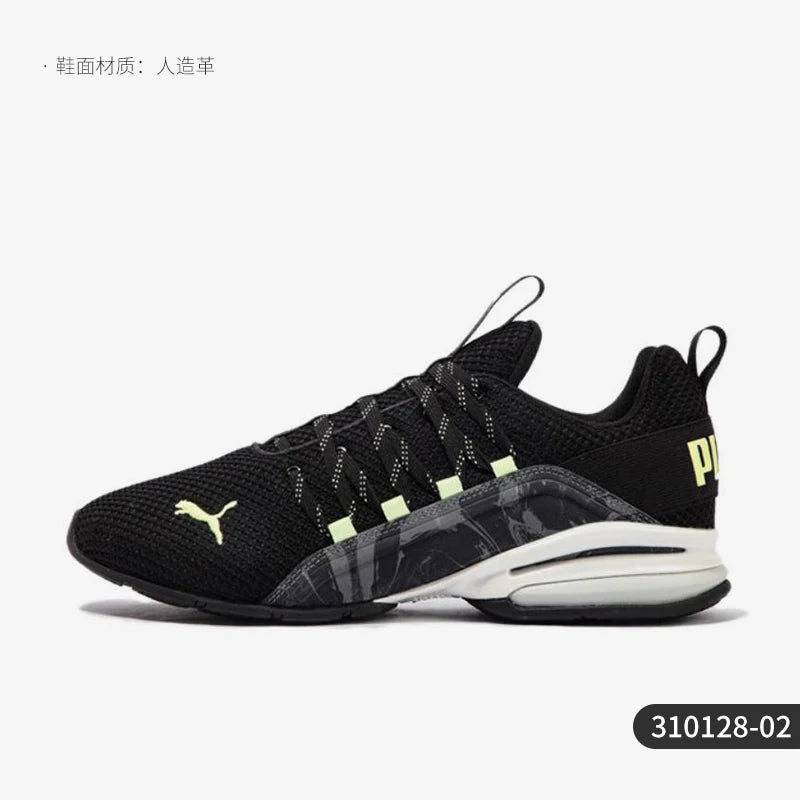 Puma Authentic Axelion, nouvelles chaussures de course pour hommes, modèle noir et blanc, idéales pour les trajets quotidiens, 310128-02.