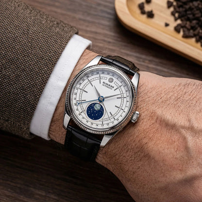 Sugess 40mm Men's Moonphase Automatic ST2108 Movement Sapphire Crystal Mechanical Wristwatch Waterproof Date 2024 New