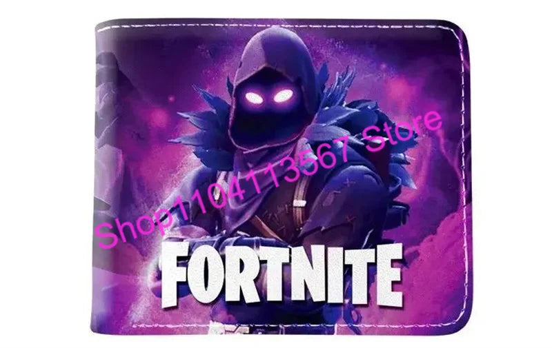 Fortnited Anime Figures Wallet Victory Royale PU Leather Purse Coin Holder Money Clutch Wristlet Cover Wallet Card Holder