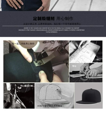Big Bone Man Plus Size Baseball Caps Adult Flat Peak Hip Hop Fitted Hat Men Women Large hats Snapback Cap size 6 3/4 to 8